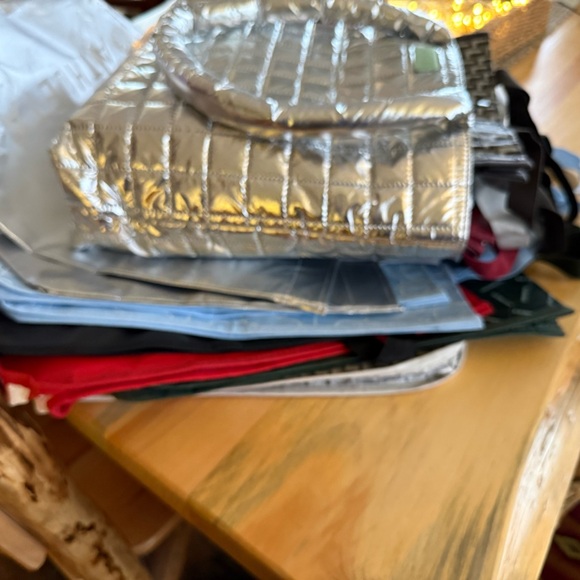 Lululemon Athletica Assorted Tote Bags - Red, Blue, Green, Silver - Picture 13 of 14